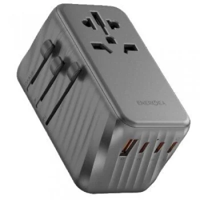 Energea Travelworld Adapter Gan65, 1A3C 120W - Gunmetal